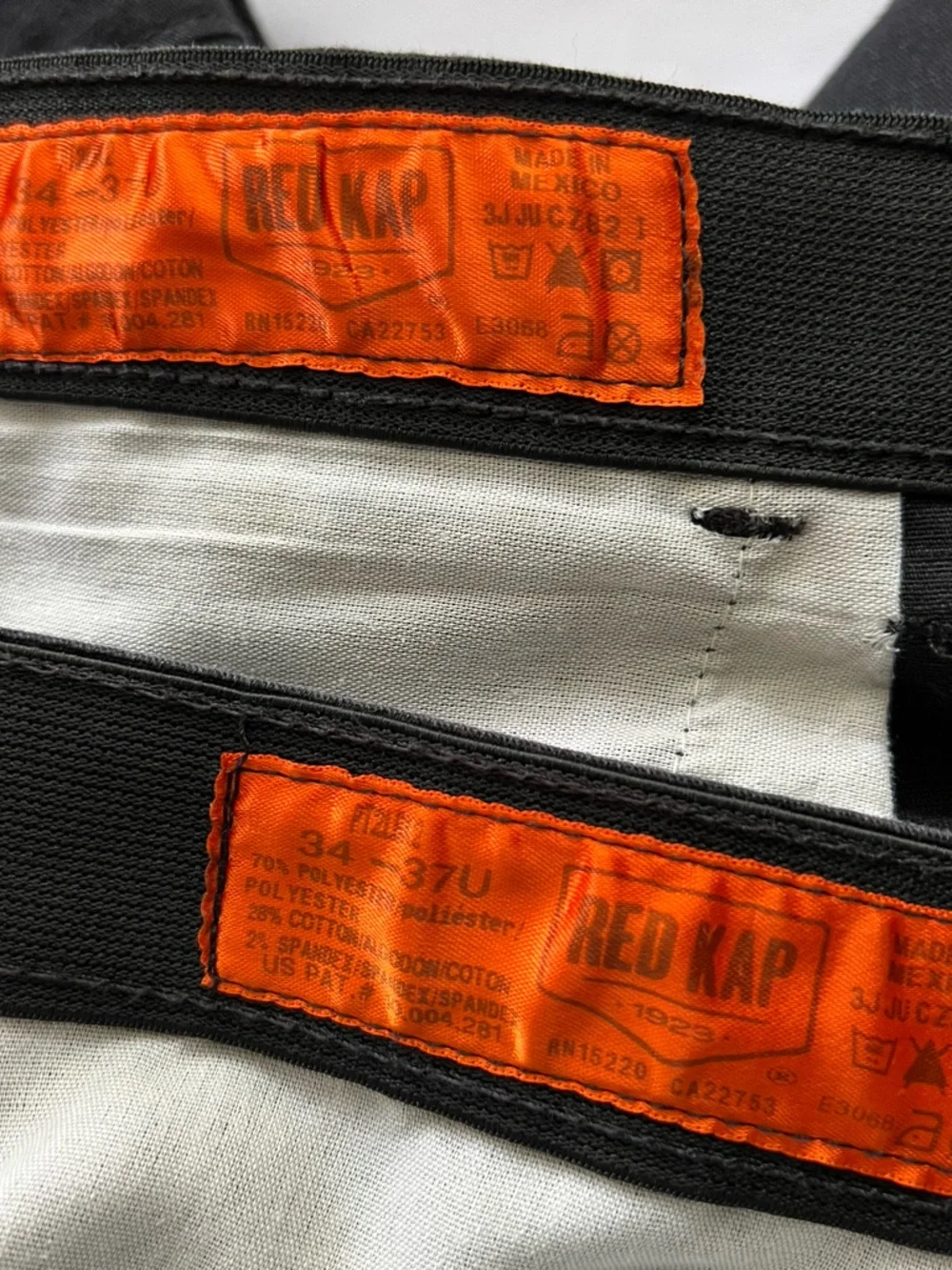 Set of 2 Red Kap Men's Black Cargo Pants with Five Pockets Size  34”x 32” - Picture 3 of 12